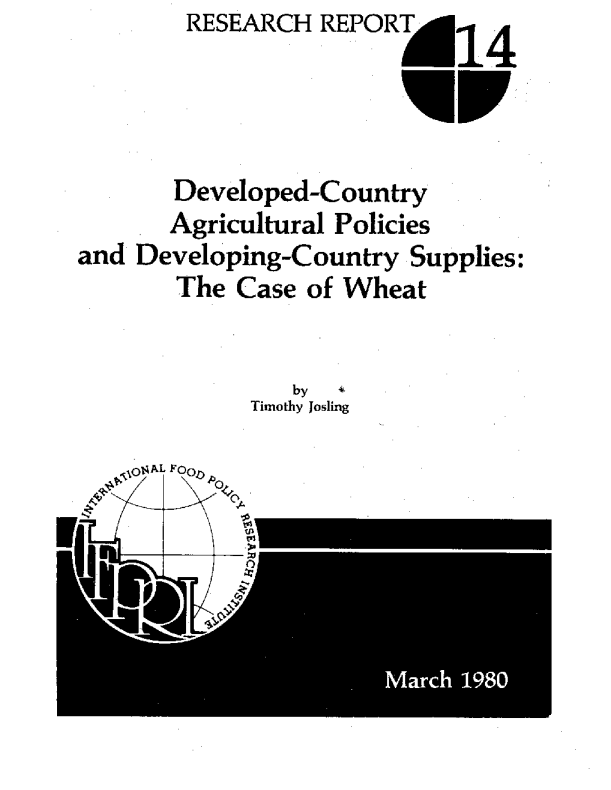 Developed-country agricultural policies and developing-country food supplies