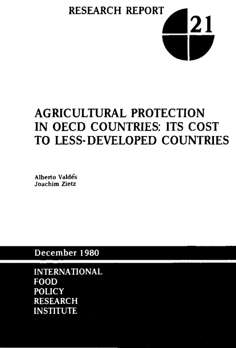 Agricultural protection in OECD countries