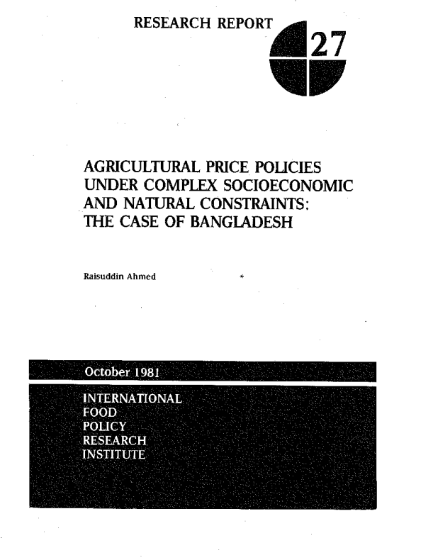 Agricultural price policies under complex socioeconomic and natural constraints
