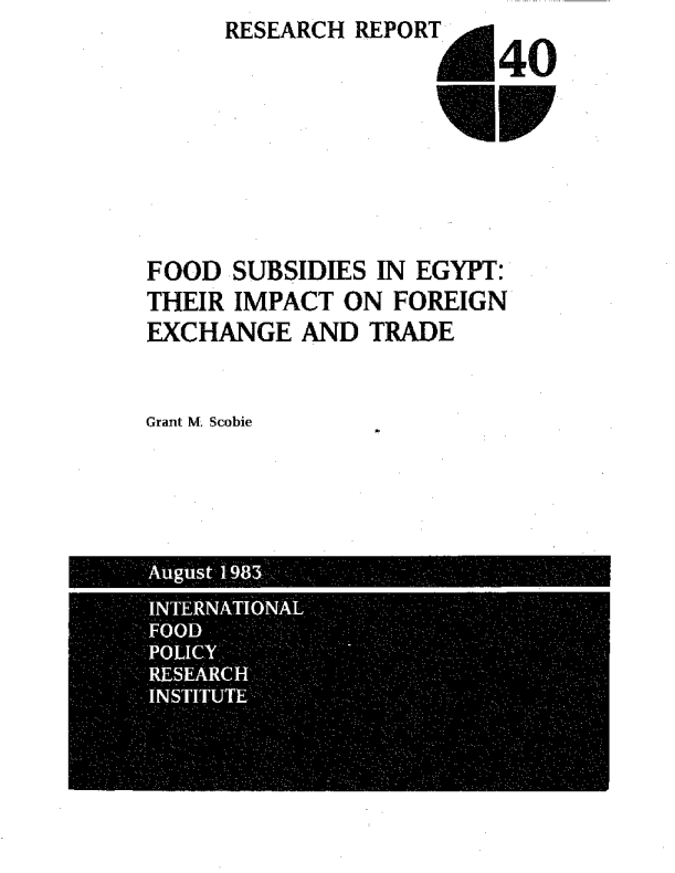 Food subsidies in Egypt