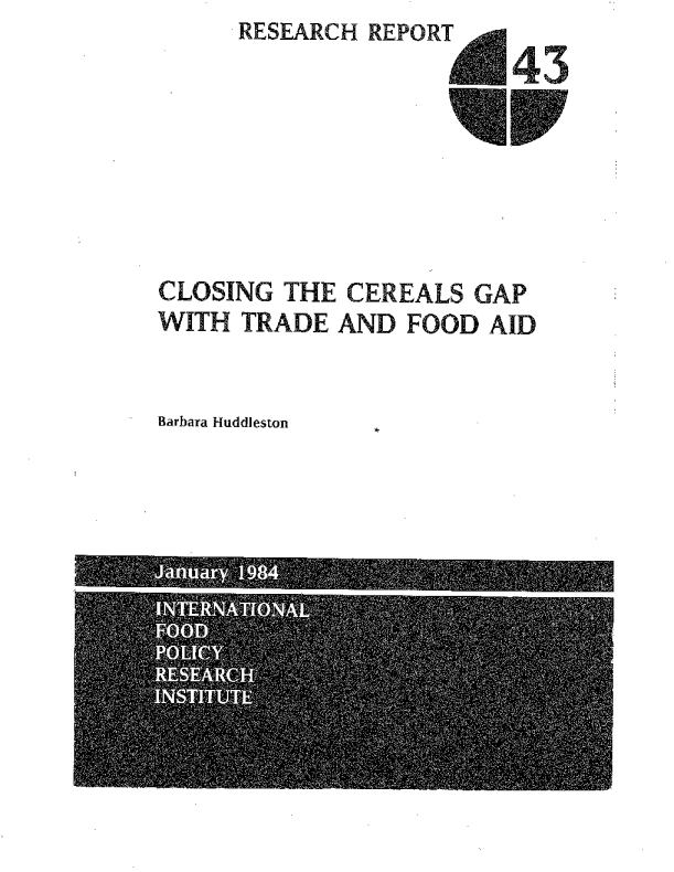 Closing the cereals gap with trade and food aid