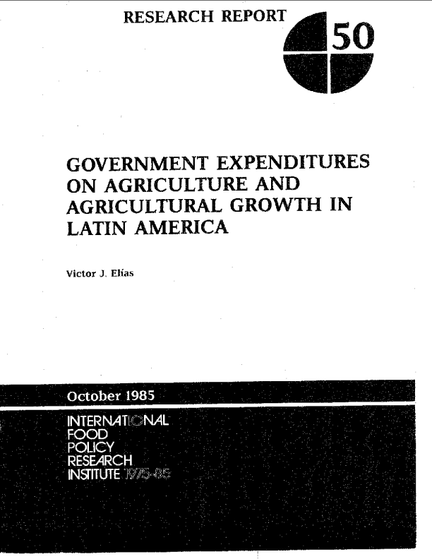Government expenditures on agriculture and agricultural growth in Latin America