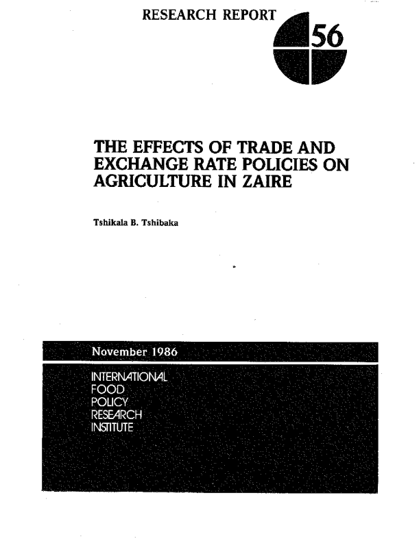 The effects of trade and exchange rate policies on agriculture in Zaire