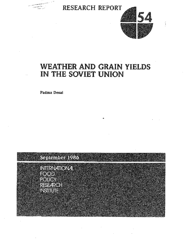 Weather and grain yields in the Soviet Union