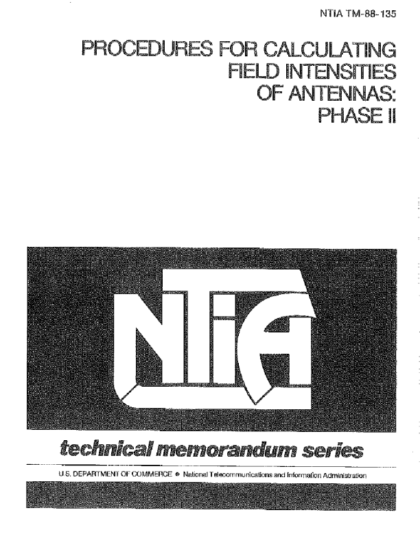 Procedures for Calculating Field Intensities of Antennas: Phase II