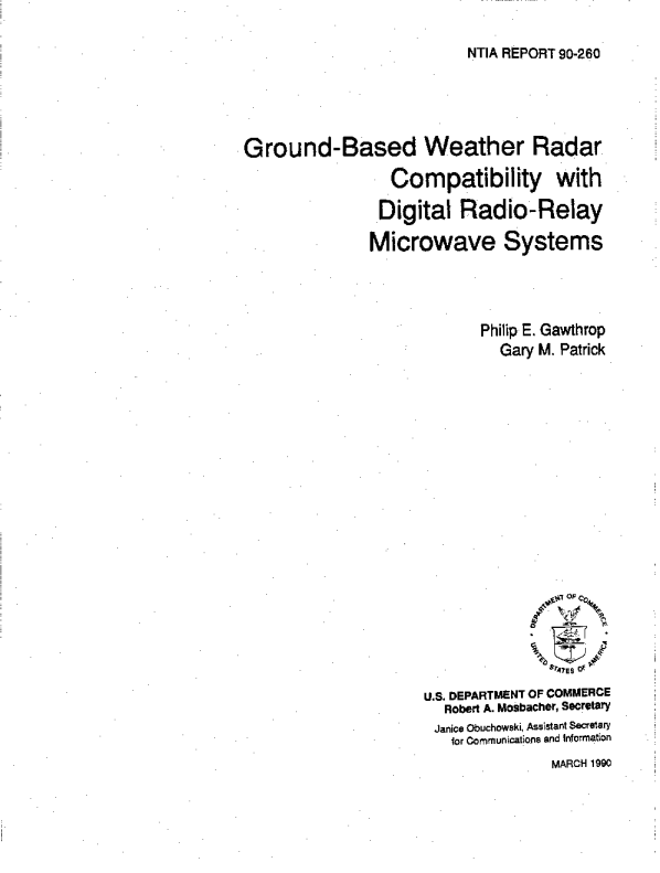 Ground-Based Weather Radar Compatibility with Digital Radio-Relay Microwave Systems