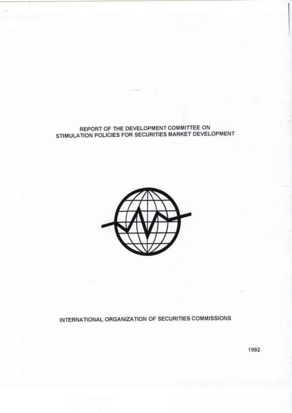 Report on Stimulation Policies for Securities Market Development