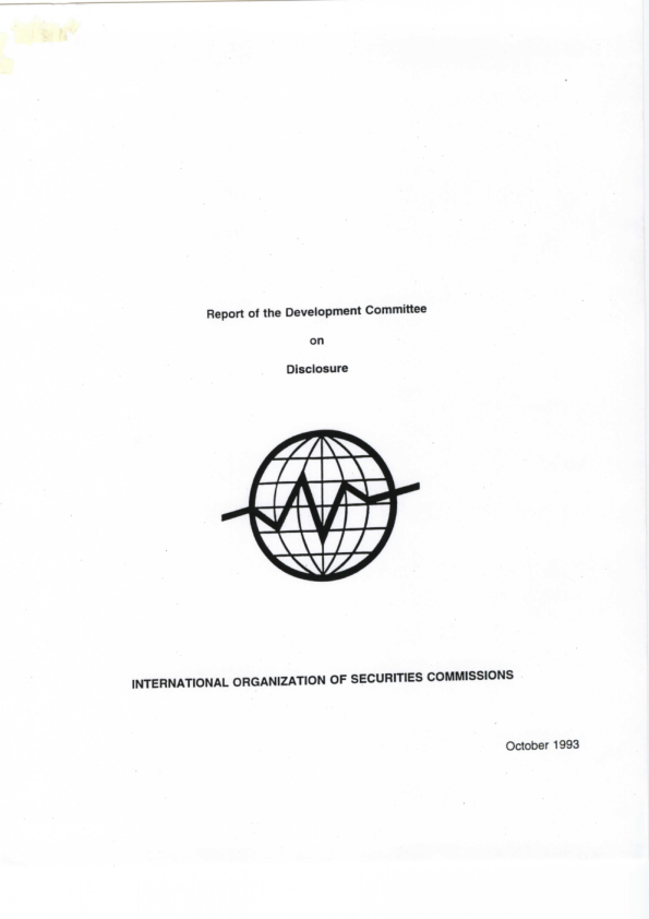 Report on Disclosure