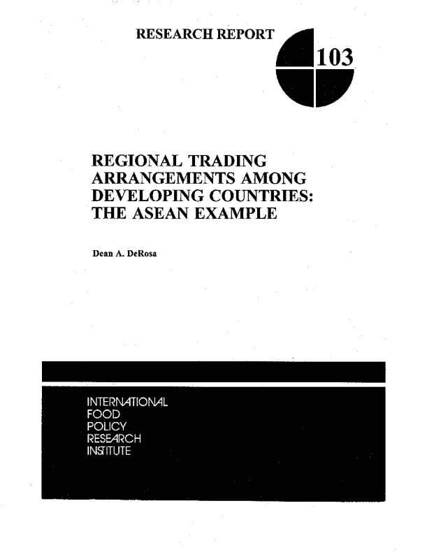 Regional trading arrangements among developing countries