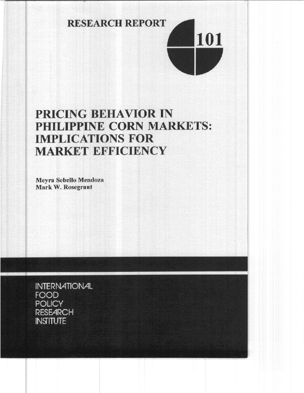 Pricing behavior in Philippine corn markets