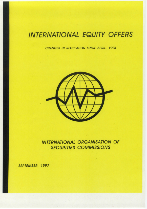 International Equity Offers - Changes in Regulation Since April 1996