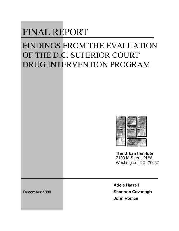 Findings from the Evaluation of the D C Superior Court Drug