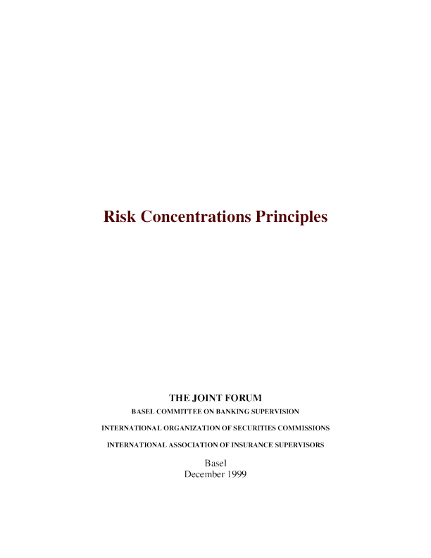 Risk Concentration Principles