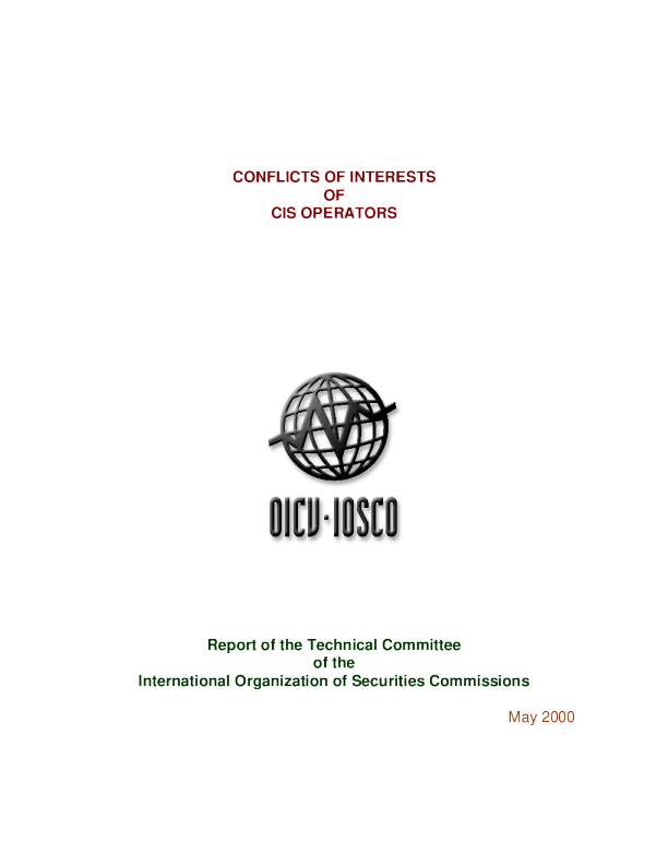 Conflicts of Interests of CIS Operators