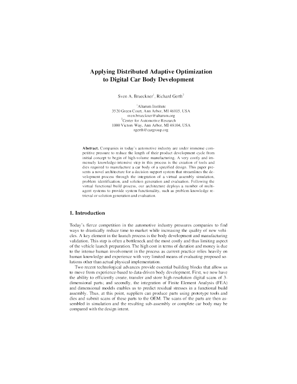 应用分布式自适应优化于数字车身开发