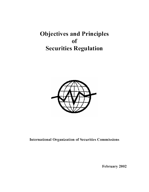 IOSCO Objectives and Principles of Securities Regulation