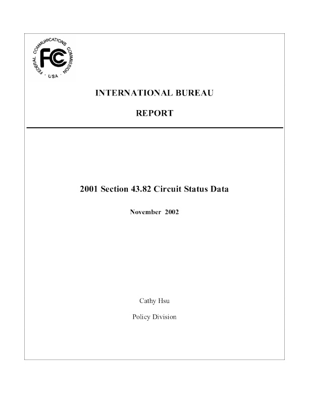 Circuit Status Report (2001)