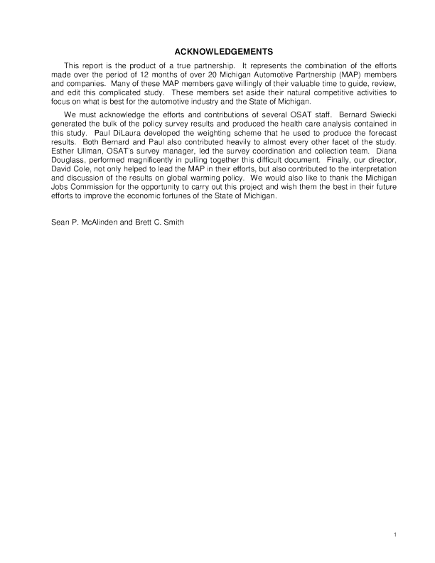 The Michigan Automotive Policy Survey