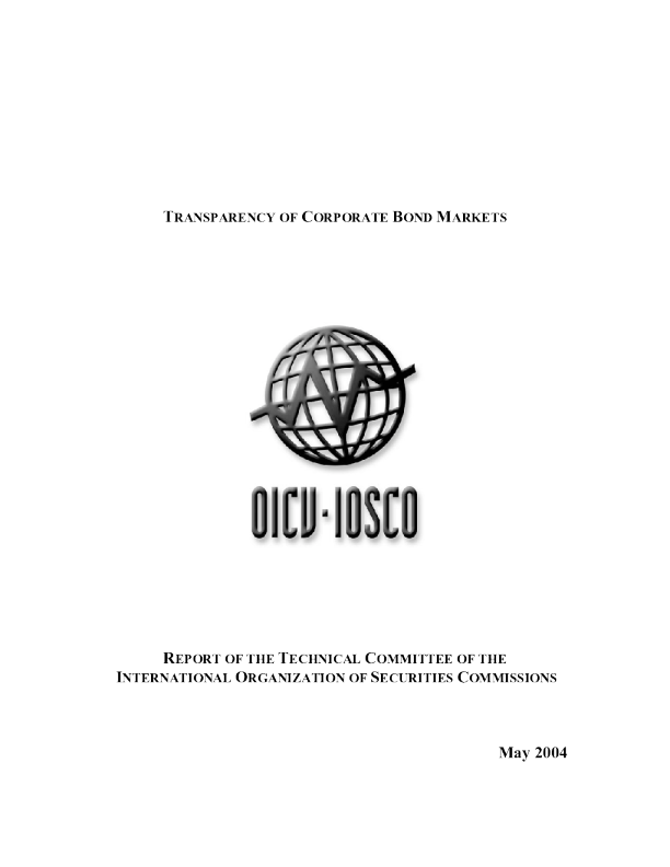 Transparency Of Corporate Bond Markets