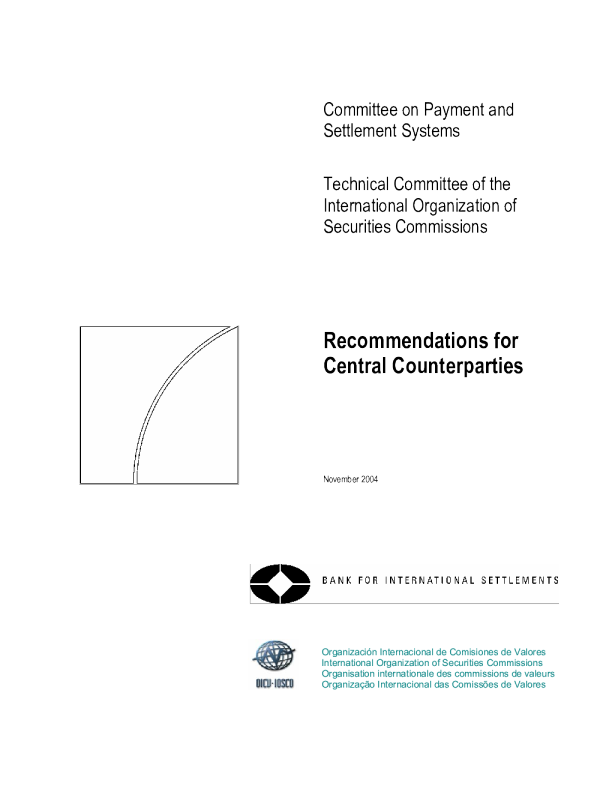 Recommendations for Central Counterparties