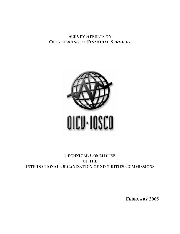 Survey Results On Outsourcing Of Financial Services