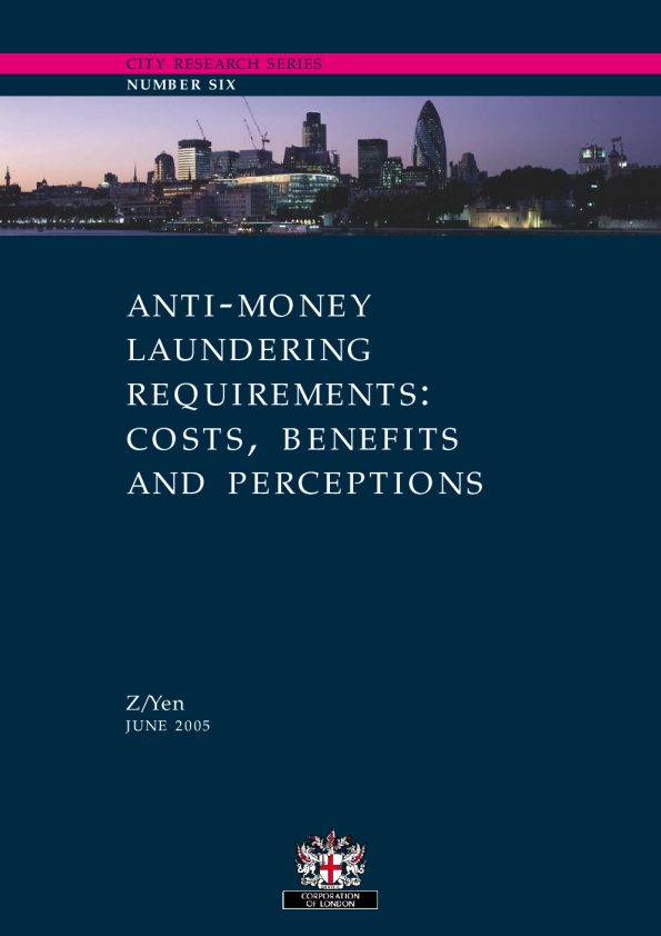 反洗钱要求：成本、收益和认知