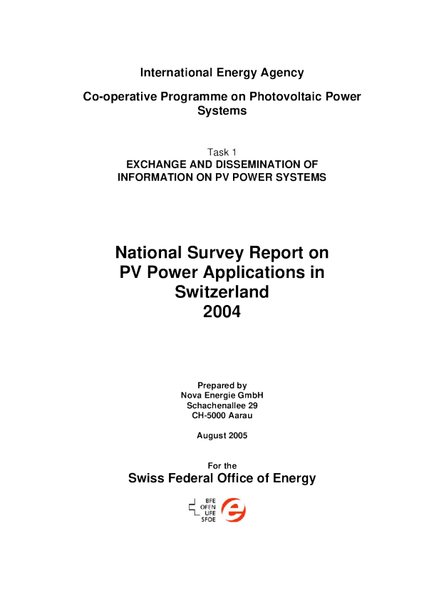 2004年瑞士全国调查报告