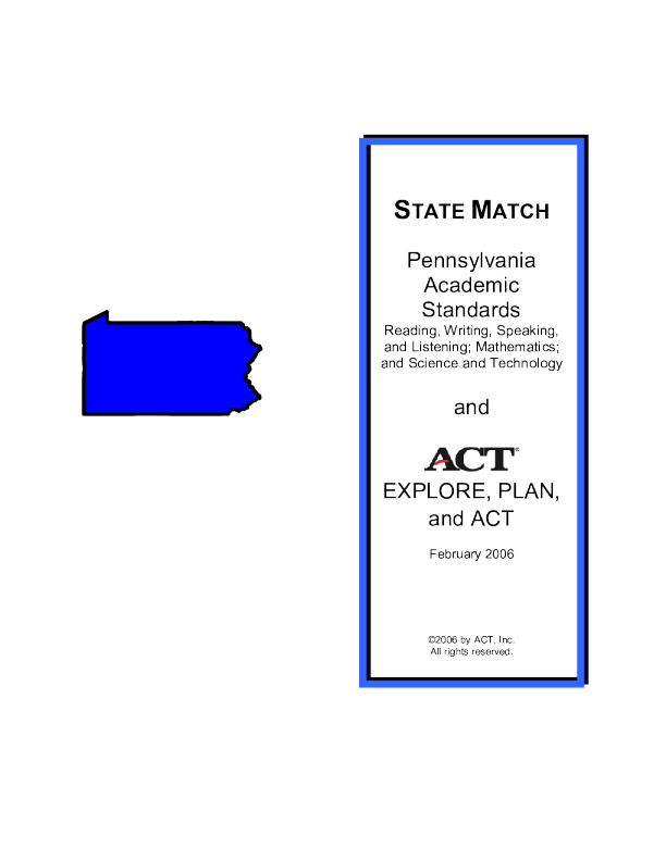 Pennsylvania State Match - Academic Standards