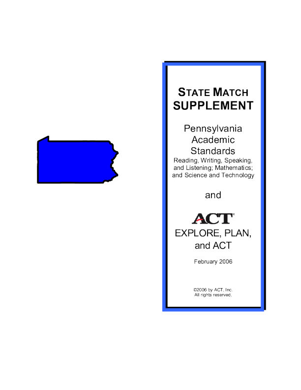 Pennsylvania state match supplement academic standards