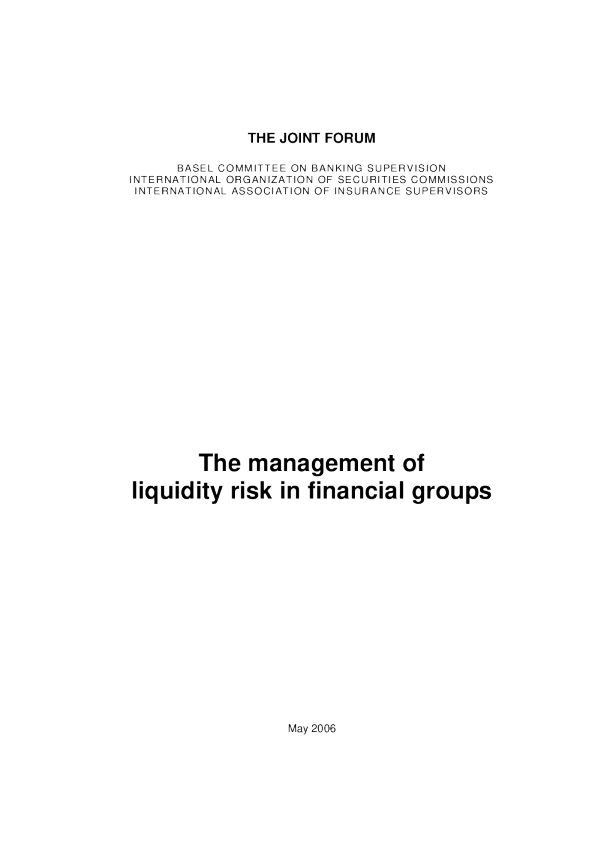 The Management of Liquidity Risk in Financial Groups