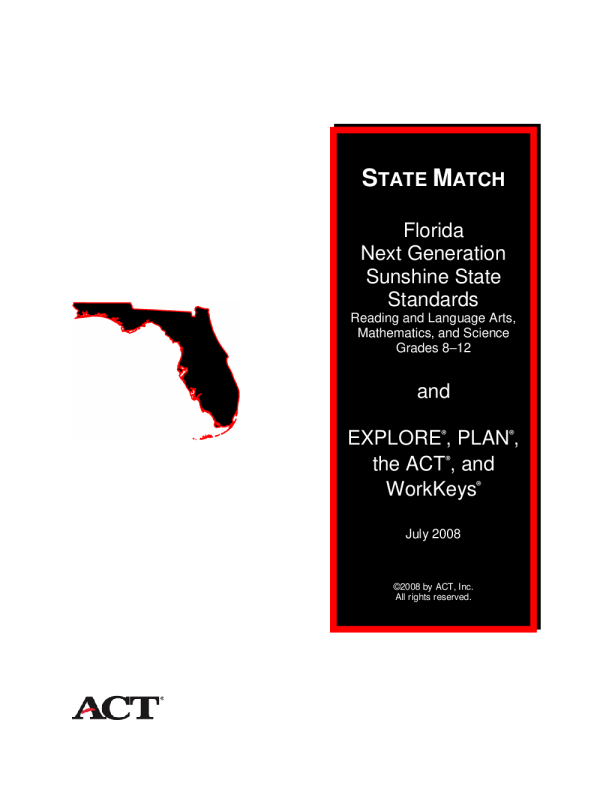 Florida State Match State Standards