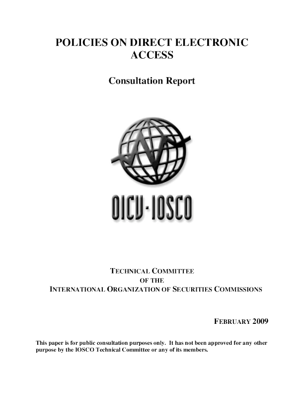 Policies on Direct Electronic Access