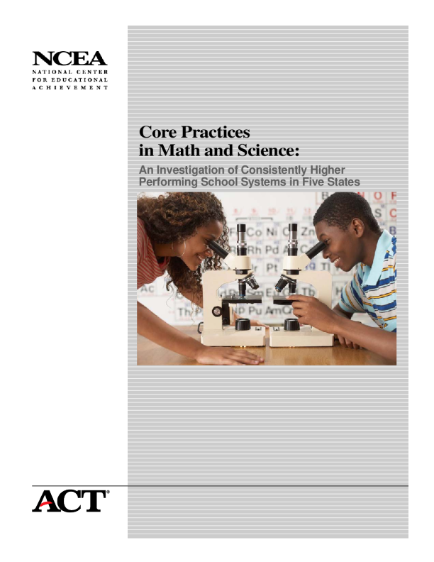 Core Practices in Math and Science 2009