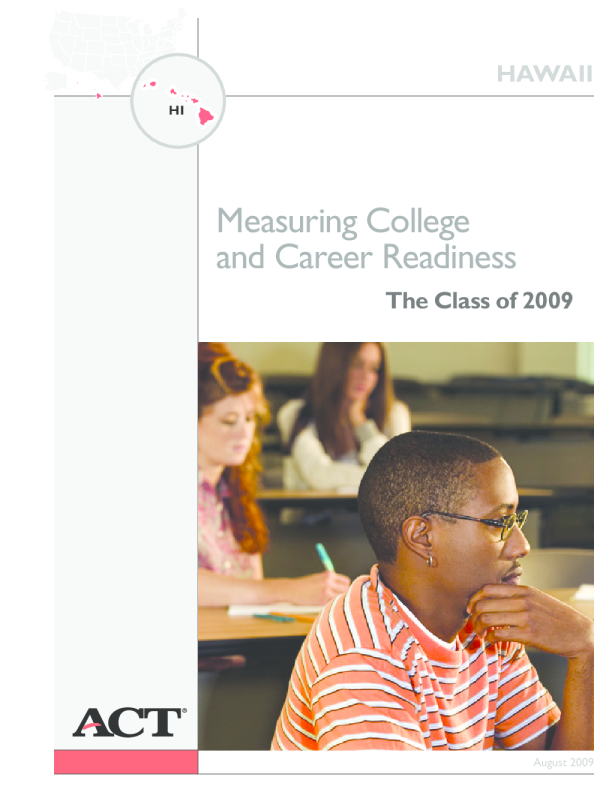 Measuring College and Career Readiness 2009: Hawaii