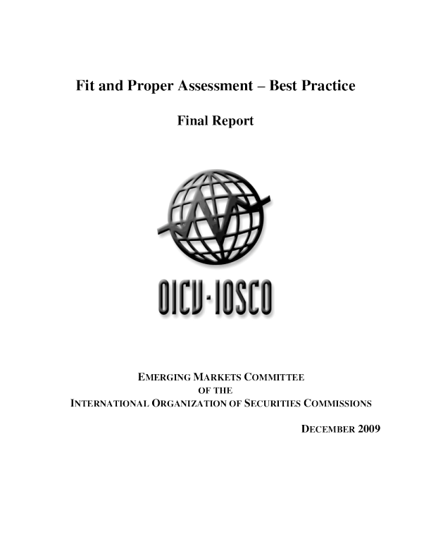 Fit and Proper Assessment - Best Practice