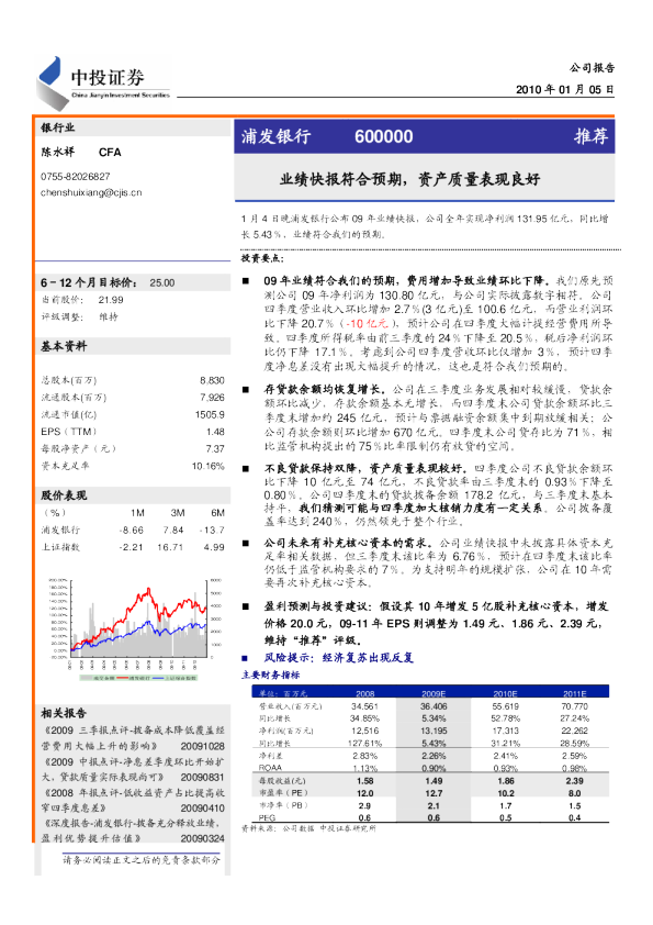 业绩快报符合预期,资产质量表现良好
