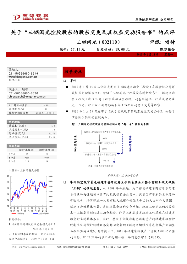 关于“三钢闽光(002110)控股股东的股东变更及其权益变动报告书”的点评