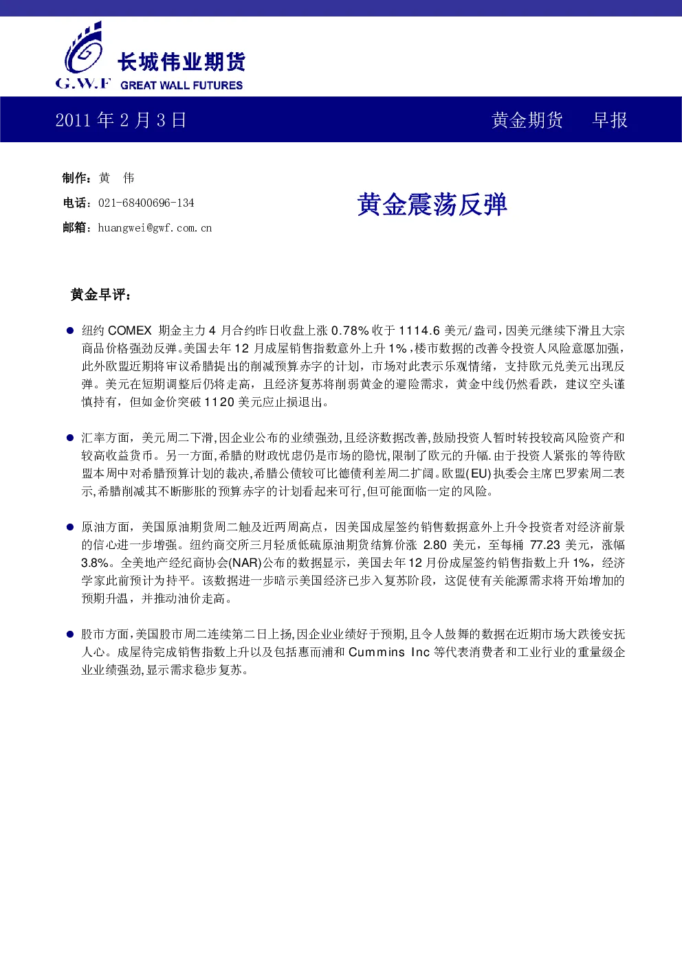 报告封面