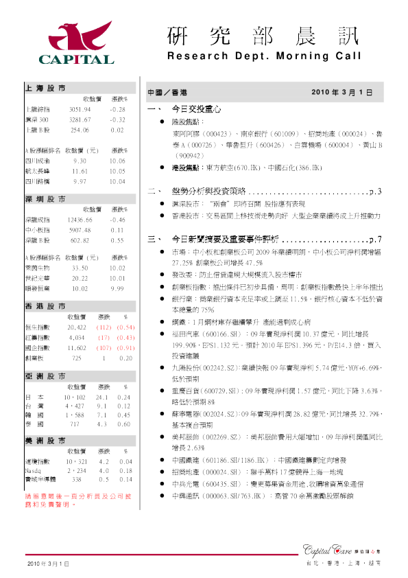 群益证券研究部晨讯