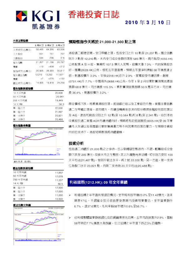 凯基证券每日投资日志