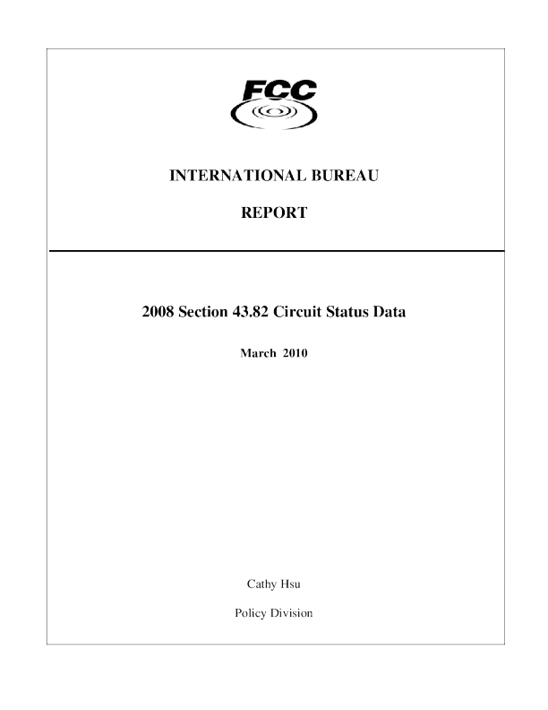 Circuit Status Report (2008)