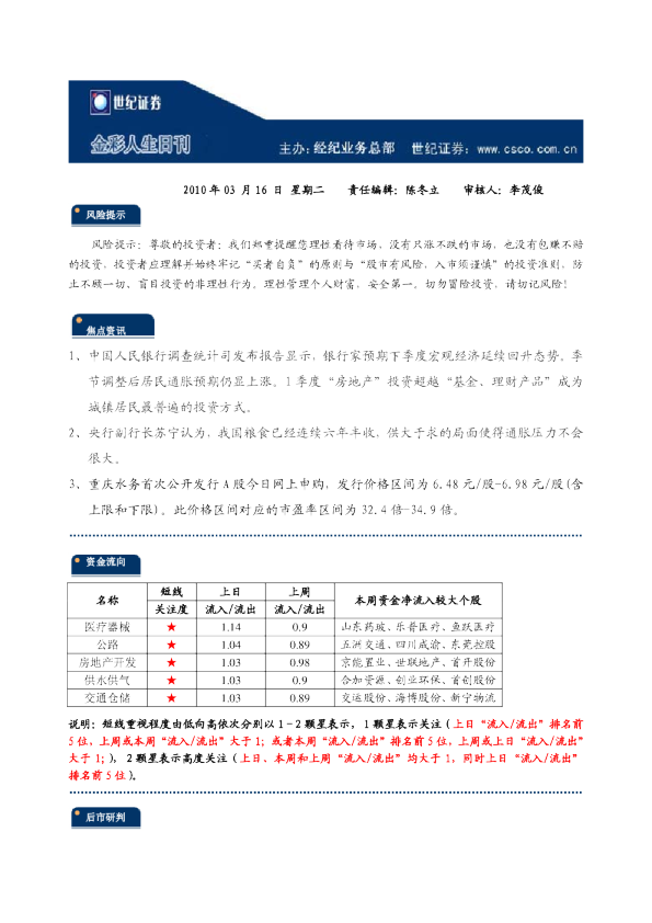 世纪证券焦点资讯