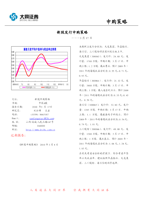 新股发行申购策略