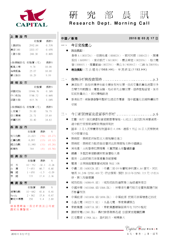 群益证券研究部晨讯
