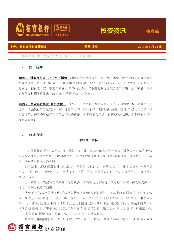 金葵花投资资讯债券篇