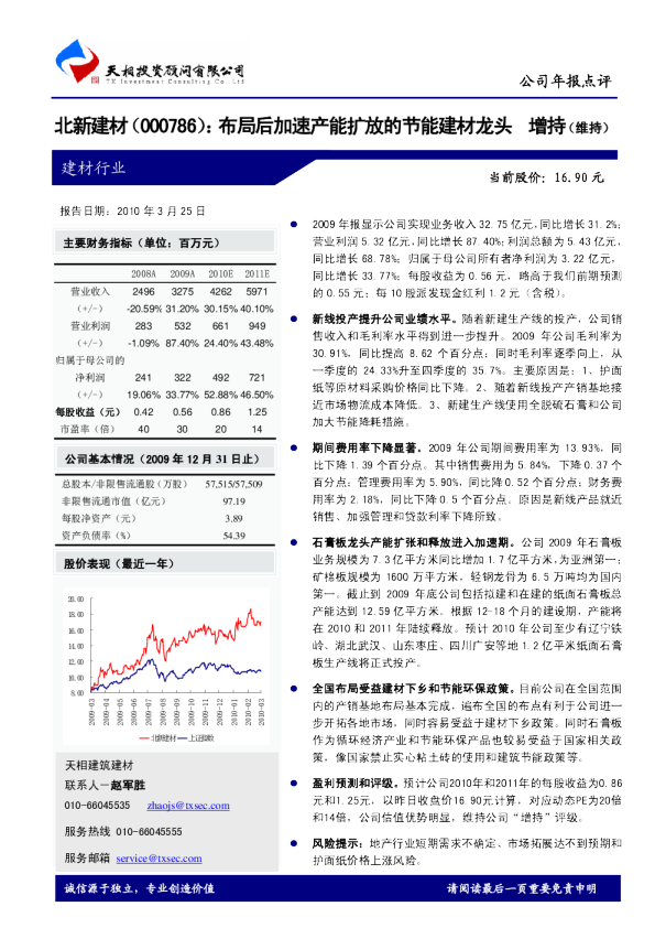 布局后加速产能扩放的节能建材龙头