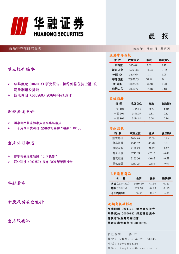 融华证券每日晨报