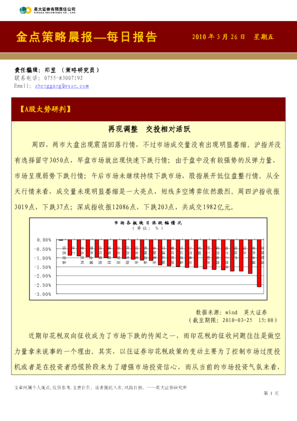 英大证券金点策略晨报