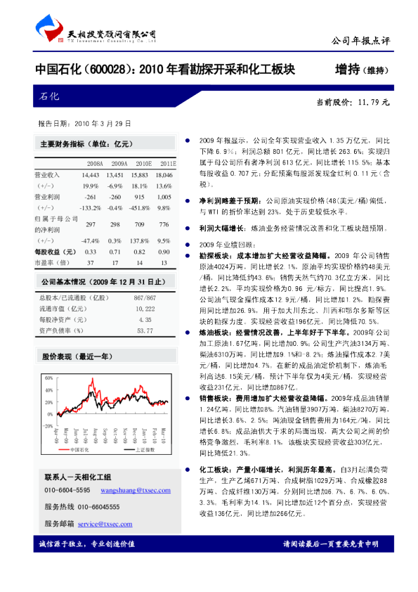 2010年看勘探开采和化工板块