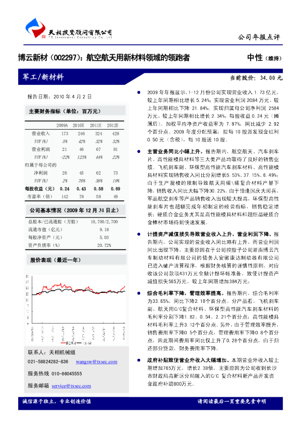 航空航天用新材料领域的领跑者